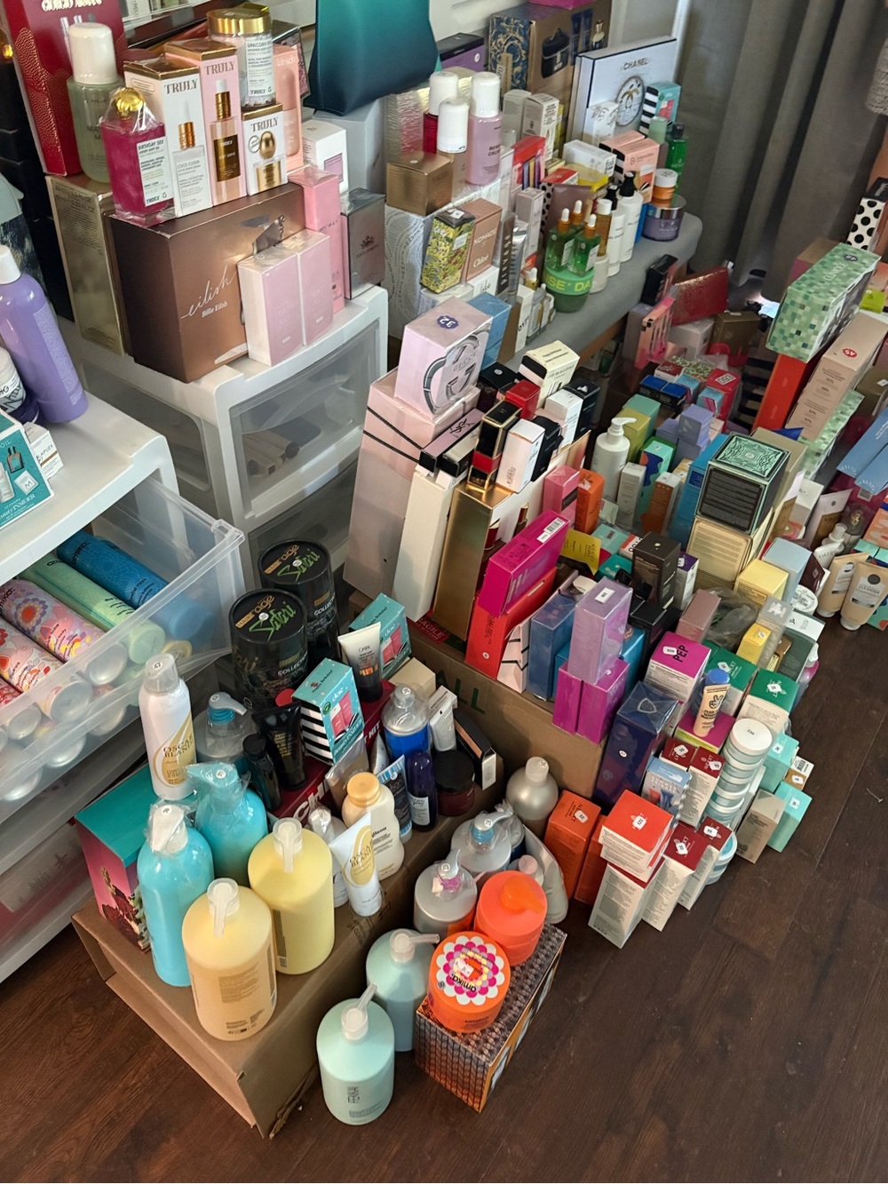 Assorted Lot of Skincare & Fragrance Bottles - Multi Color